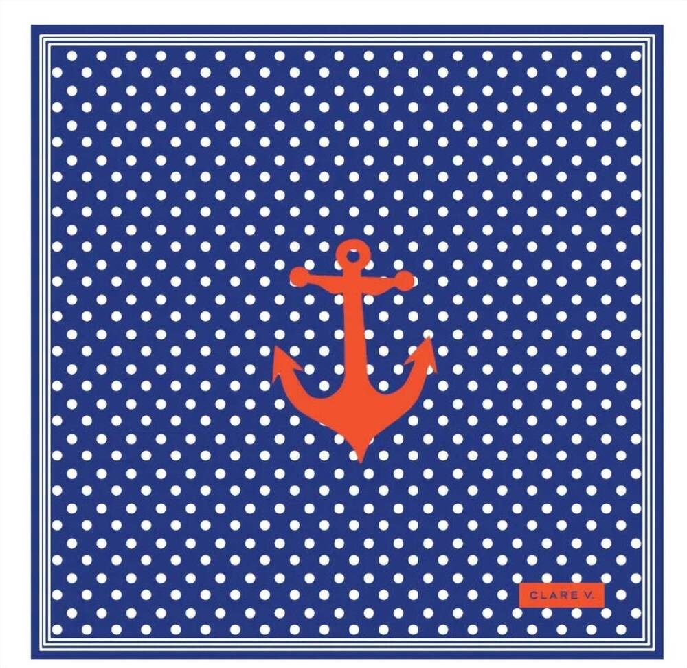 NEW CLARE V. unisex nautique bandana in cobalt